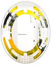 Marbled Yellow 5 - Modern Round or Oval Wall Mirror - Space