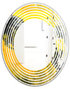 Marbled Yellow 5 - Modern Round or Oval Wall Mirror - Wave