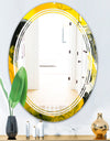 Marbled Yellow 5 - Modern Round or Oval Wall Mirror - Triple C