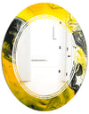 Marbled Yellow 5 - Modern Round or Oval Wall Mirror - Triple C