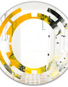 Marbled Yellow 6 - Modern Round or Oval Wall Mirror - Space