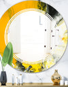 Marbled Yellow 6 - Modern Round or Oval Wall Mirror - Triple C