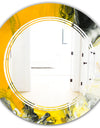 Marbled Yellow 6 - Modern Round or Oval Wall Mirror - Triple C