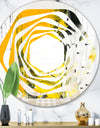 Marbled Yellow 6 - Modern Round or Oval Wall Mirror - Whirl