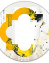 Marbled Yellow 6 - Modern Round or Oval Wall Mirror - Quatrefoil