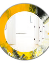 Marbled Yellow 6 - Modern Mirror - Oval or Round Wall Mirror