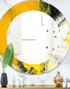 Marbled Yellow 6 - Modern Mirror - Oval or Round Wall Mirror