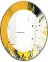 Marbled Yellow 6 - Modern Mirror - Oval or Round Wall Mirror
