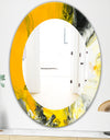 Marbled Yellow 6 - Modern Mirror - Oval or Round Wall Mirror