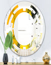 Marbled Yellow 6 - Modern Round or Oval Wall Mirror - Space