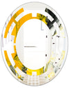 Marbled Yellow 6 - Modern Round or Oval Wall Mirror - Space