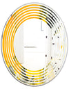 Marbled Yellow 6 - Modern Round or Oval Wall Mirror - Wave