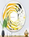 Marbled Yellow 6 - Modern Round or Oval Wall Mirror - Whirl