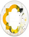 Marbled Yellow 6 - Modern Round or Oval Wall Mirror - Quatrefoil