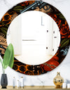 Old School Tattoo Pattern - Modern Mirror - Frameless Oval or Round Wall Mirror