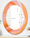 Marbled Geode 10 - Mid-Century Modern Mirror - Frameless Oval or Round Bathroom Mirror