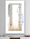 Pink and Cyan Composition - Mid-Century Mirror - Wall Mirror