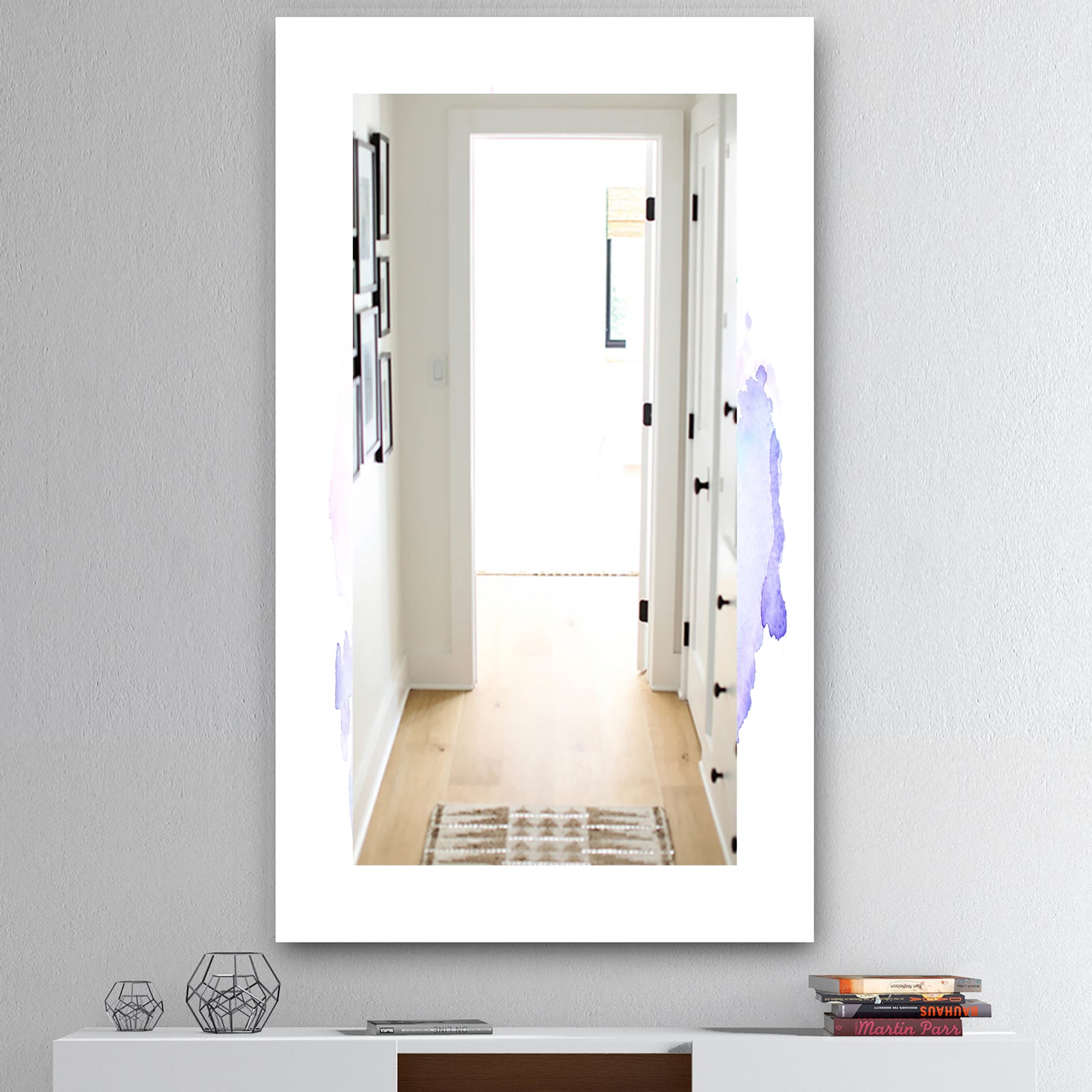 Pink and Cyan Composition - Mid-Century Mirror - Wall Mirror