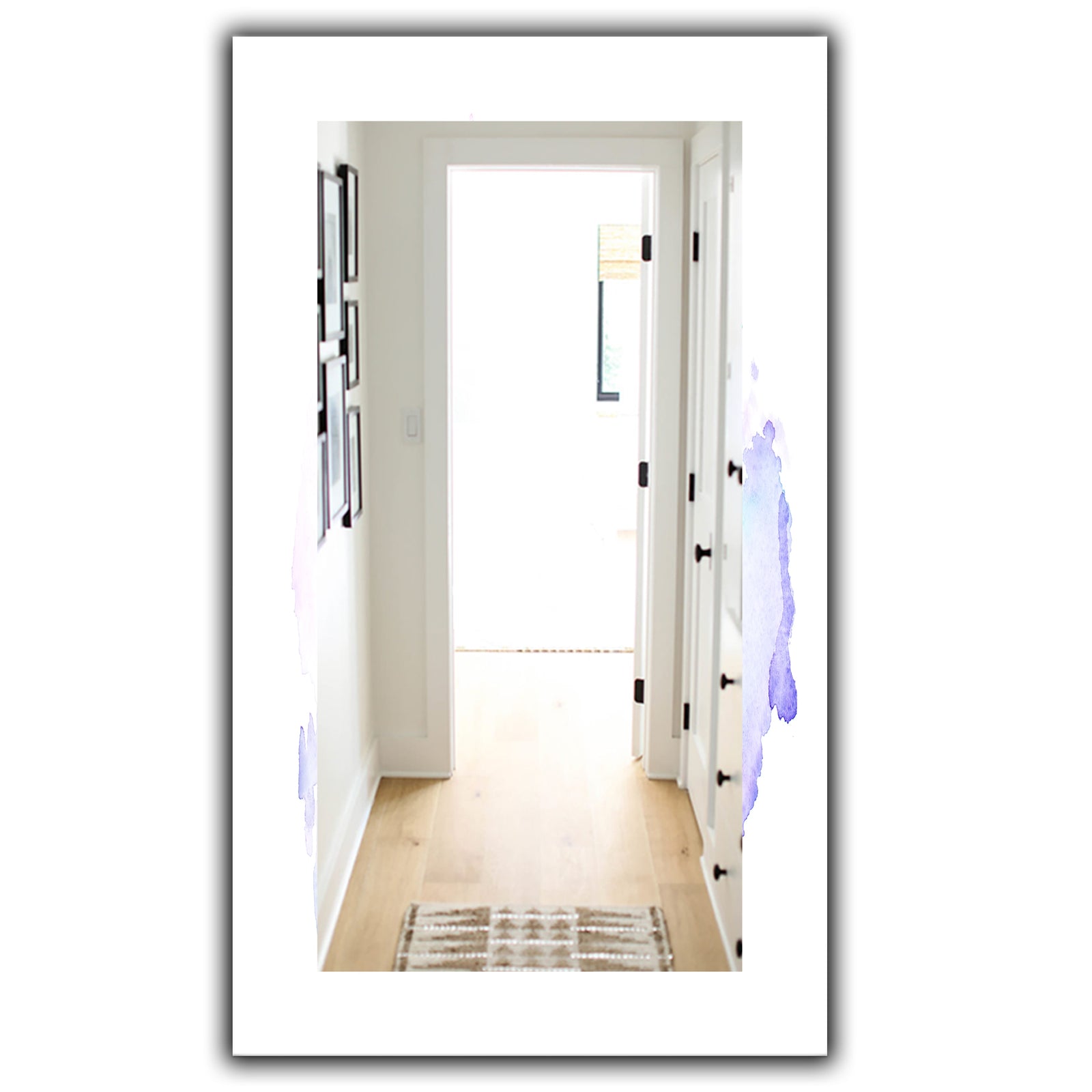 Pink and Cyan Composition - Mid-Century Mirror - Wall Mirror