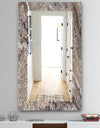 Onyx Travertine Tile - Mid-Century Mirror - Vanity Mirror