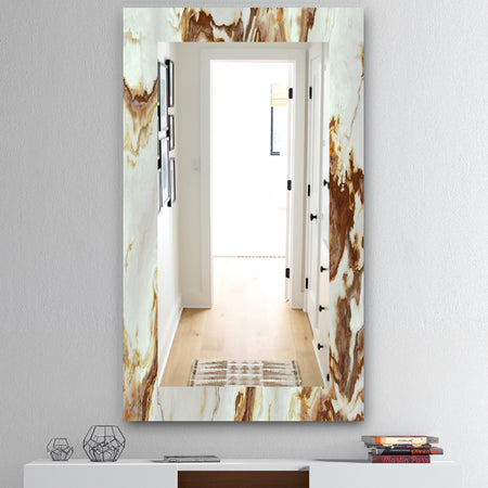 Natural Onyx Texture - Mid-Century Mirror - Vanity Mirror