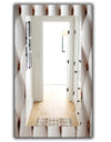 Diamond Shaped Leather Couch - Modern Mirror - Frameless Vanity Mirror