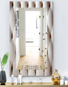 Diamond Shaped Leather Couch - Modern Mirror - Frameless Vanity Mirror