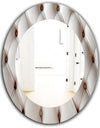 Diamond Shaped Leather Couch - Modern Mirror - Frameless Oval or Round Wall Mirror