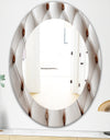 Diamond Shaped Leather Couch - Modern Mirror - Frameless Oval or Round Wall Mirror