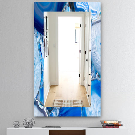 Marbled Geode 11 - Mid-Century Mirror - Frameless Wall Mirror