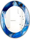 Marbled Geode 11 - Mid-Century Mirror - Oval or Round Wall Mirror