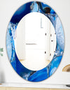 Marbled Geode 11 - Mid-Century Mirror - Oval or Round Wall Mirror
