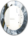 Marbled Geode 14 - Mid-Century Mirror - Oval or Round Wall Mirror