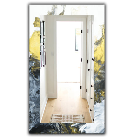 Marbled Yellow 7 - Mid-Century Mirror - Wall Mirror