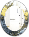 Marbled Yellow 7 - Mid-Century Mirror - Oval or Round Wall Mirror
