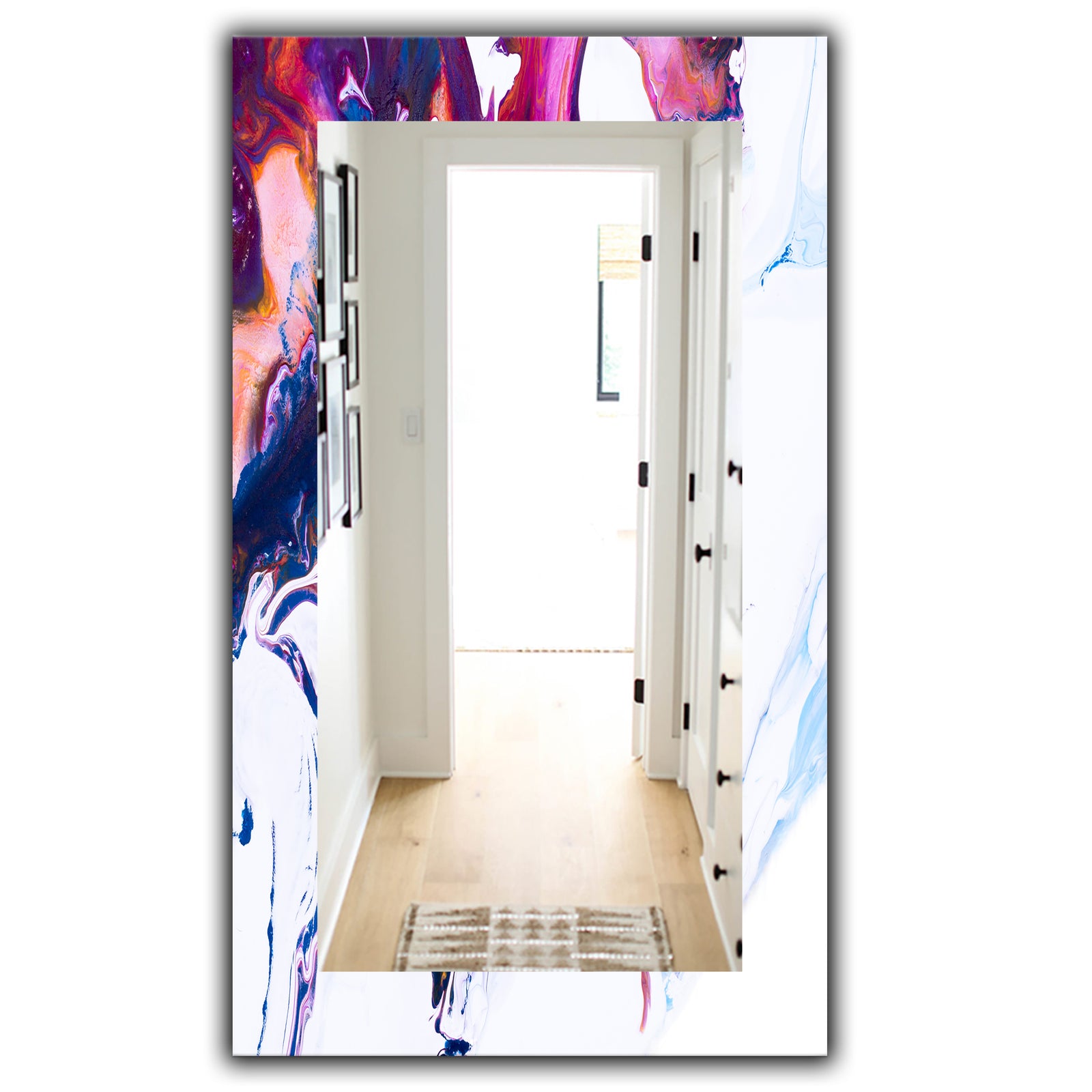 Marbled Geode 15 - Mid-Century Mirror - Wall Mirror