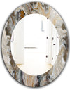Onyx Detail Composition - Mid-Century Mirror - Oval or Round Wall Mirror