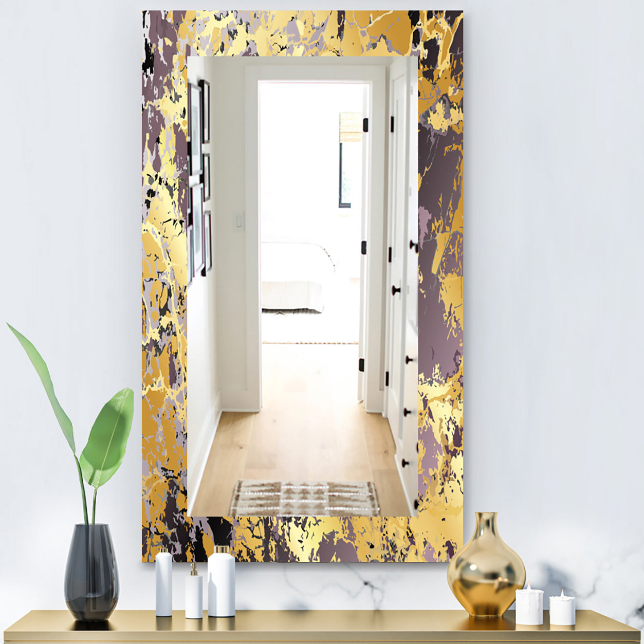 Marbled Marvelous 1 - Modern Mirror - Frameless Contemporary Bathroom Mirror