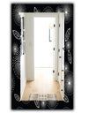 Retro Of Stylized Flowers - Traditional Mirror - Frameless Wall Mirror