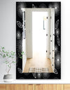 Retro Of Stylized Flowers - Traditional Mirror - Frameless Wall Mirror