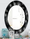 Retro Of Stylized Flowers - Traditional Mirror - Frameless Oval or Round Wall Mirror