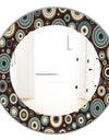 Circular Dance 9 - Bohemian and Eclectic Mirror - Oval or Round Wall Mirror