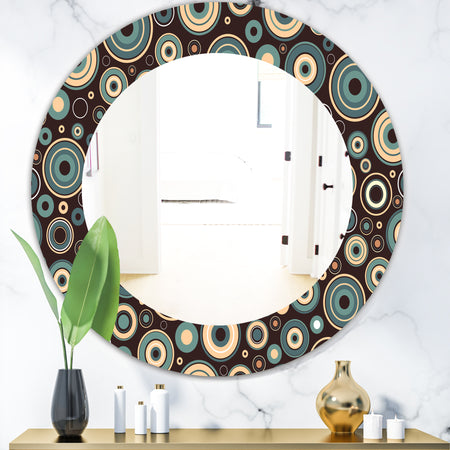 Circular Dance 9 - Bohemian and Eclectic Mirror - Oval or Round Wall Mirror
