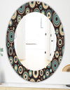 Circular Dance 9 - Bohemian and Eclectic Mirror - Oval or Round Wall Mirror