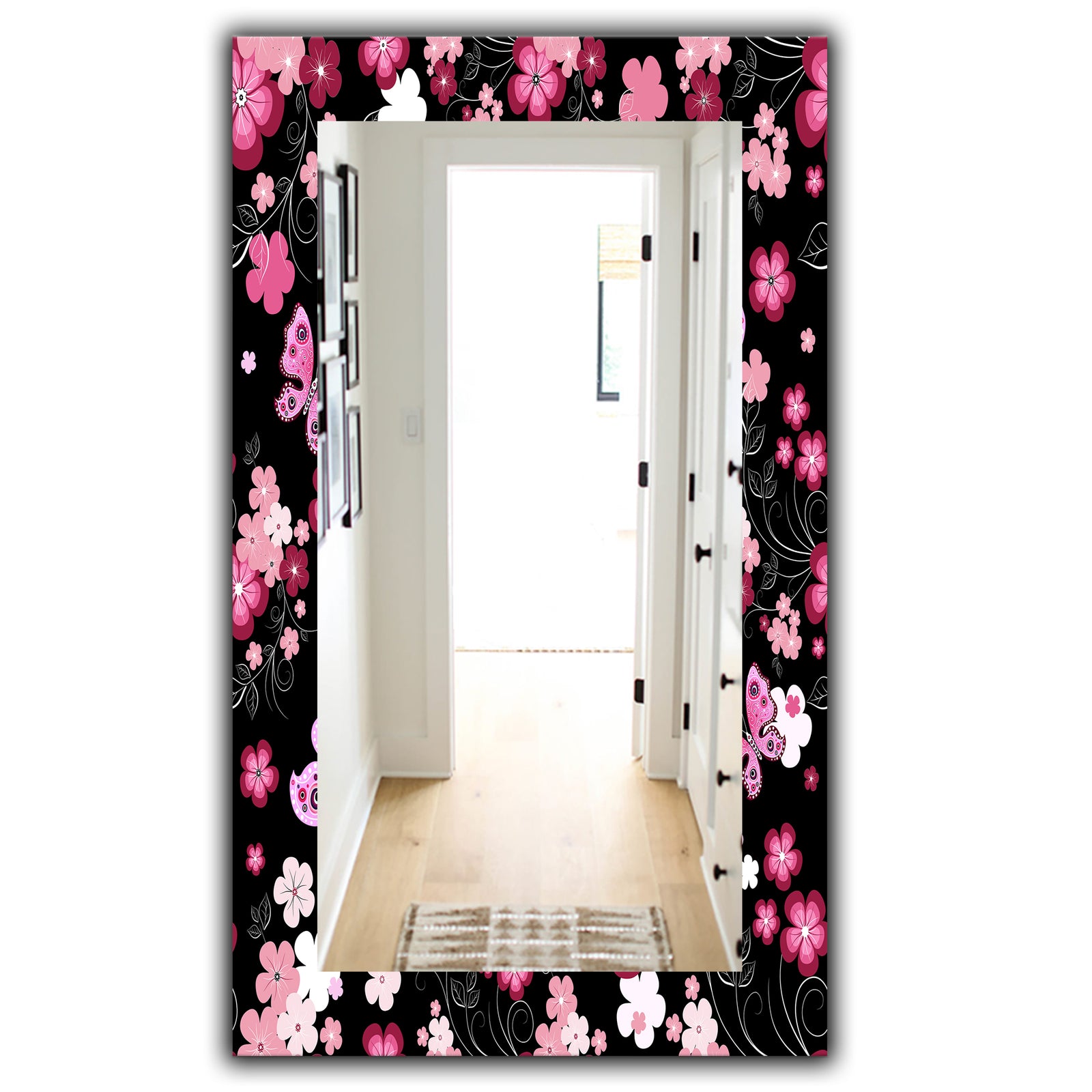 Obsidian Bloom 16 - Traditional Mirror - Wall Mirror