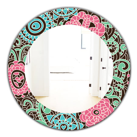 Pink Blossom 26 - Traditional Mirror - Oval or Round Wall Mirror