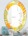 Yellow Moods 24 - Traditional Mirror - Oval or Round Wall Mirror