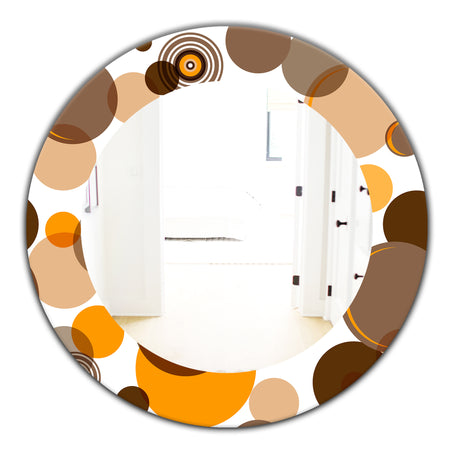 Circular Dance 10 - Bohemian & Eclectic Mirror - Oval or Round Wall Mirror