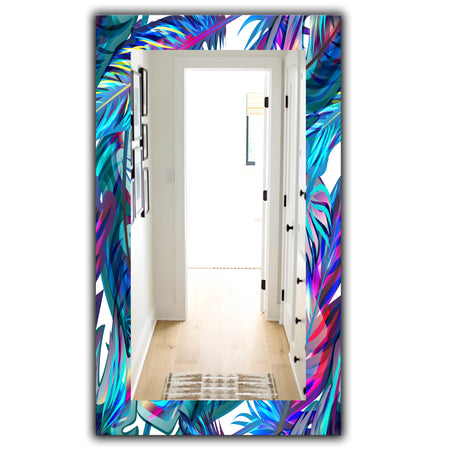 Tropical Mood Blue 9 - Bohemian and Eclectic Mirror - Wall Mirror