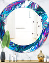 Tropical Mood Blue 9 - Bohemian and Eclectic Mirror - Oval or Round Wall Mirror